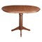 International Concepts Round 36 in Rd Top Pedestal Table, 12 in Leaf, 40.9 inH, Adjustable Height, Espresso, 36 in W, 48 in L K581-36RXT-27B-6B-2 - alternate 1